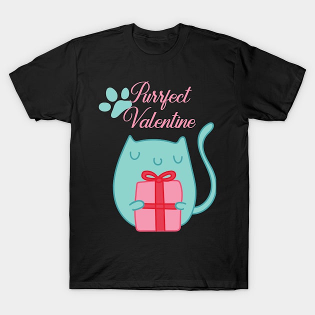 Purrfect Valentine T-Shirt by ElenaDanilo